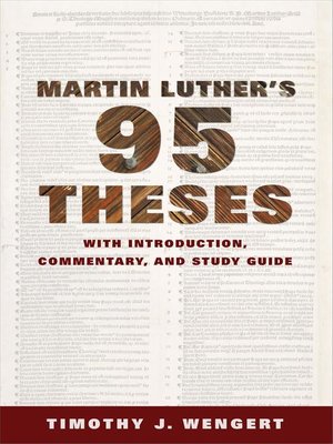 cover image of Martin Luther's Ninety-Five Theses